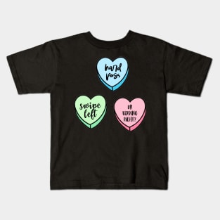 Sassy Valentines Day Candy Hearts Kids T-Shirt